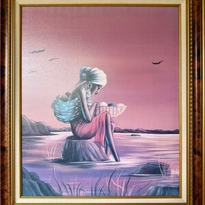 Serene Pink and Purple Art Print